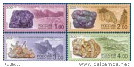 Russia 2000 300th Anniv Rock-geological Service Stone Minerals Geography Geology Rock Stamps Michel 845-848 Ru 613-616 - Other & Unclassified