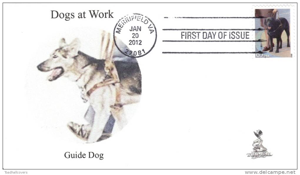 Dogs At Work First Day Cover, From Toad Hall Covers, #1 - 2011-...