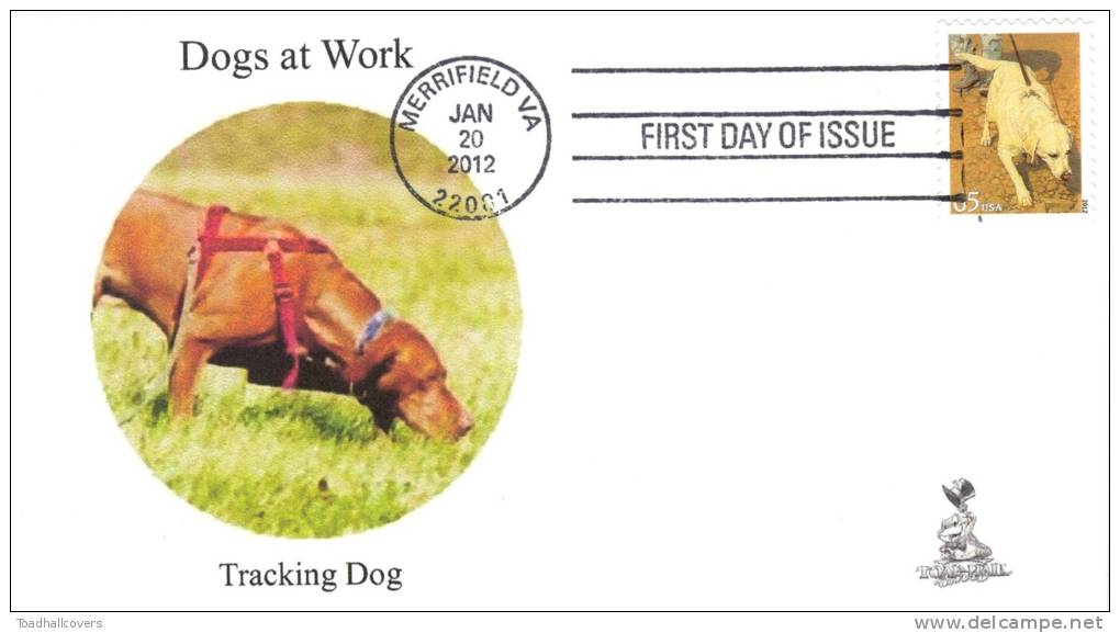 Dogs At Work First Day Cover, From Toad Hall Covers, #4 - 2011-...