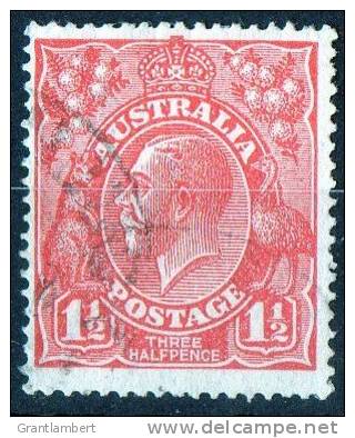 Australia 1924 King George V 1.5d Scarlet - Single Crown Wmk Used - - Used Stamps