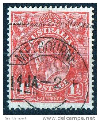 Australia 1924 King George V 1.5d Scarlet - Single Crown Wmk Used - Melbourne - Used Stamps