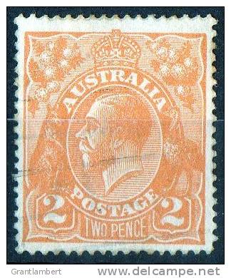 Australia 1918 King George V 2d Orange - Single Crown Wmk Used - - Gebraucht