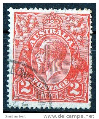 Australia 1918 King George V 2d Red - Single Crown Wmk Used - Dwellingup, WA - Oblitérés