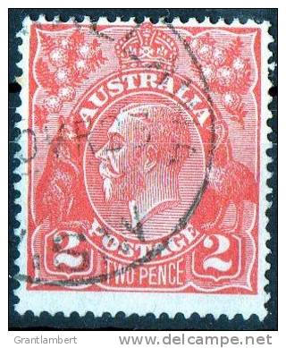 Australia 1918 King George V 2d Red - Single Crown Wmk Used - - - Usati