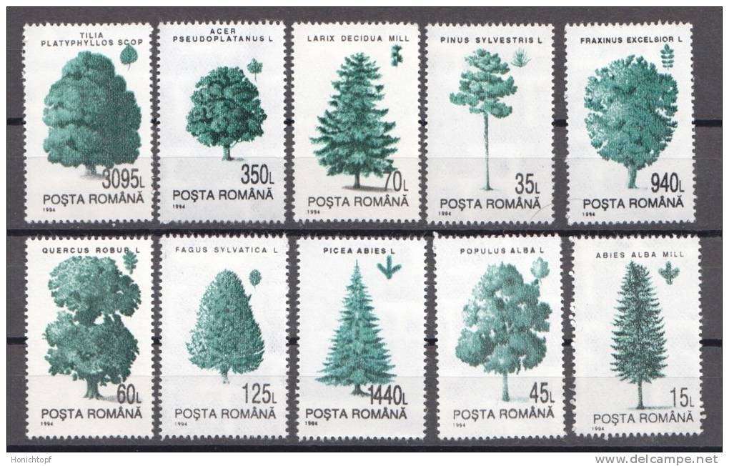 Rumänien; 1994; Michel 4982/91 **; Bäume - Ungebraucht
