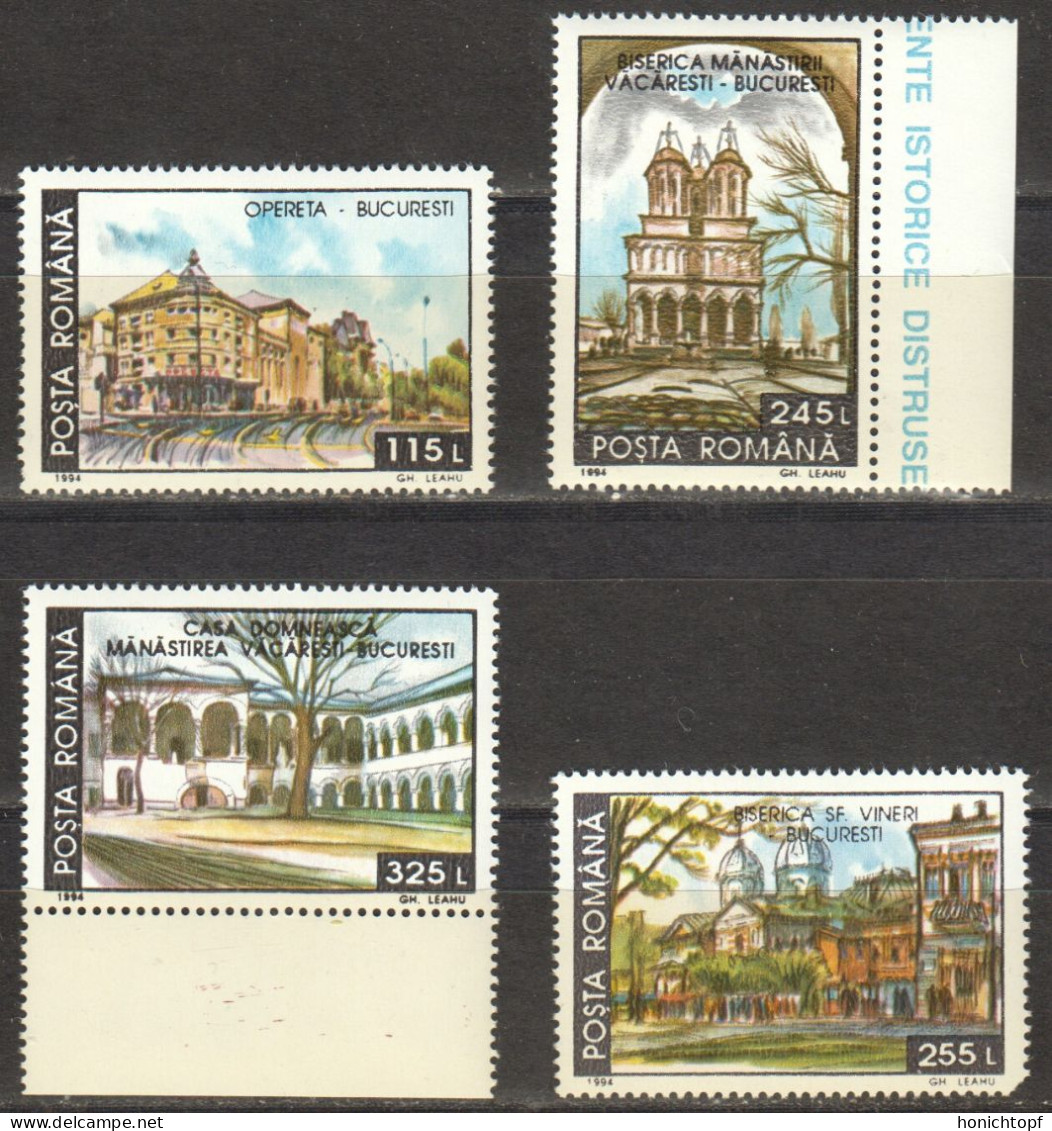 Rumänien; 1994; Michel 4950/3 **; Zerstörte Bauwerke - Nuevos