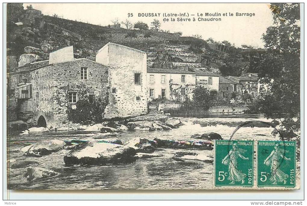 BOUSSAY  -  Le Moulin Et Le Barrage De La Sèvre à Chaudron. - Boussay