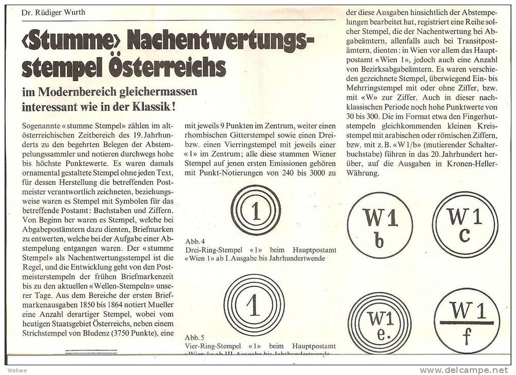 Österr. Nachentwertungsstempel Der Klassik Bis In Die Neuzeit Mit Abbildungen - Filatelie En Postgeschiedenis