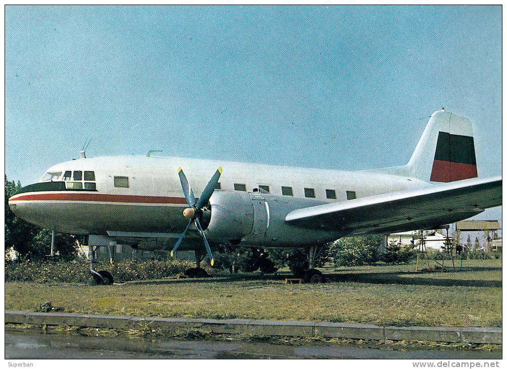 BULGARIAN AIRLINES / BALKAN - AVION : BIMOTEUR à HÉLICES ILYUSHIN IL 14 Au SOL - AIRPORT BURGAS - 1987 (k-451) - 1946-....: Moderne