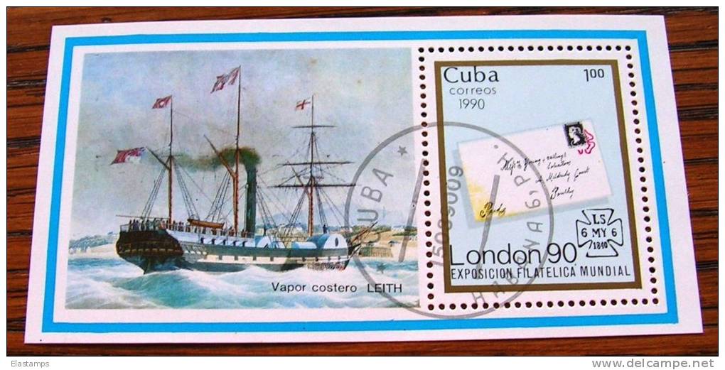== Kuba, Schiffe Block 1990 - Blocks & Sheetlets