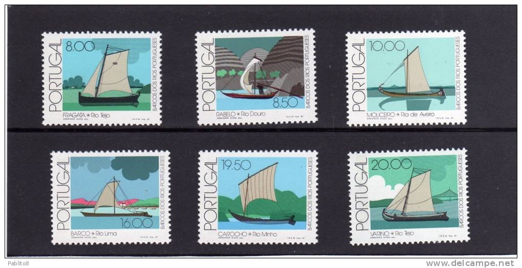 PORTOGALLO - PORTUGAL 1981 BATTELLI FLUVIALI MNH - Neufs