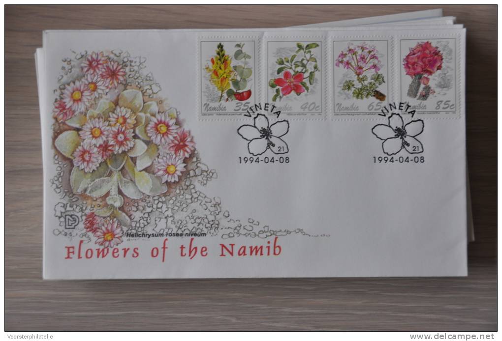 FDC NAMIBIË NAMIBIA 1994 FLOWERS FLEUR BLOEMEN  BLANCO BLANK. - Namibie (1990- ...)