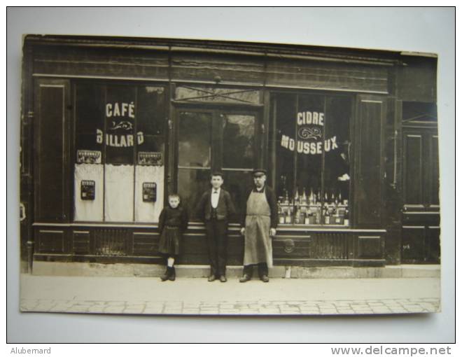 Café-billard  , C P Photo 14X9 - Cafes