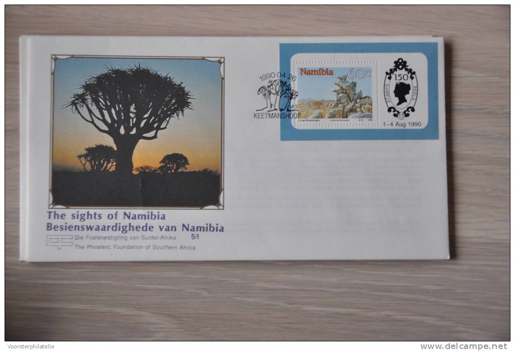 FDC NAMIBIË NAMIBIA 1990 NATUUR BLANCO BLANK. - Namibia (1990- ...)