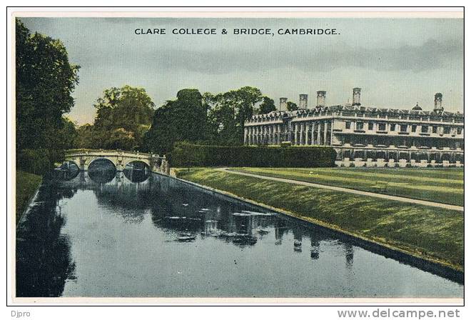 Cambridge Clare College And Bridge - Cambridge