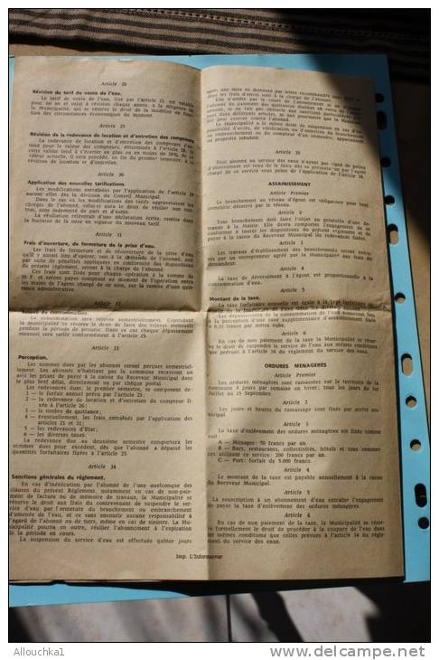 Commune De ROGLIANO En Corse :règlement Service Des Eaux, Assainissement-ordures Ménagères Conseil Municipal:1962/1975 - Europa