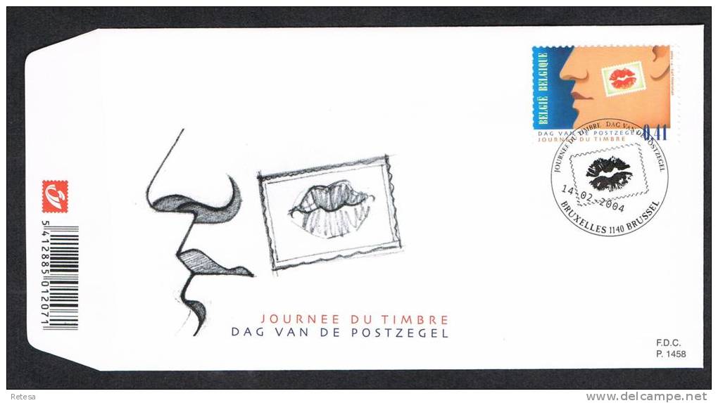 BELGIE   FDC  DAG VAN DE POSTZEGEL   2004 - 2001-2010