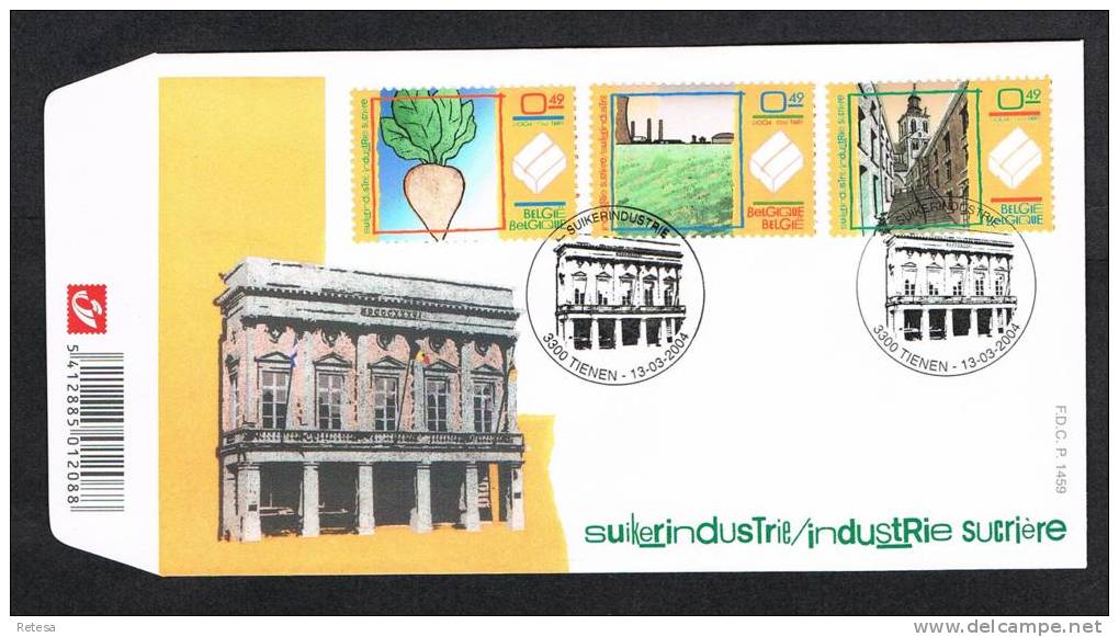 BELGIE   FDC  SUIKERINDUSTRIE  IN TIENEN    2004 - 2001-2010