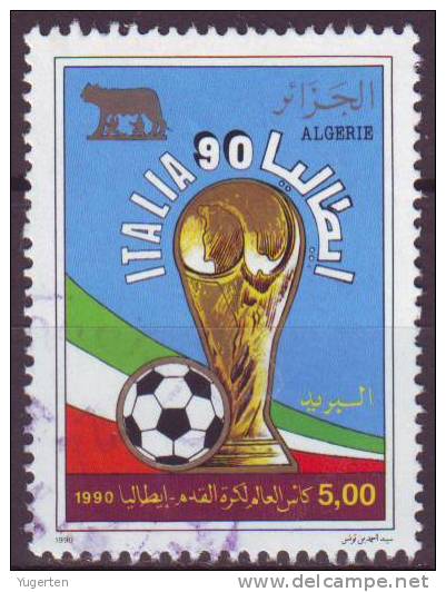 ALGERIE ALGERIA ALGERIEN - 1990 - Yvert N°978 - Football World Cup - Italia 90 - Oblitéré / Used - 1990 – Italia