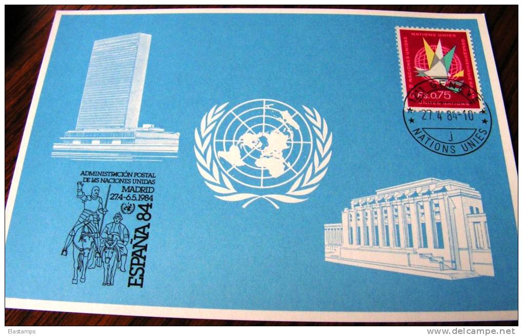 =UNO GENF KARTE 1984 Madrit - Covers & Documents