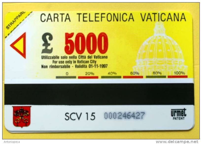 VATICANO TELEPHONE CARD 1997 MELOZZO DA FORLI' NEW L.5000 - Vatikan