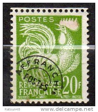 Préoblitéré N°113 - Type Coq Gaulois  -  France  -usé - 1953-1960