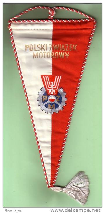 POLAND - Flag, Racing - Motorsport, Motorbike, Polish Association Of Motorsport , Year Cca 1970 - Uniformes Recordatorios & Misc