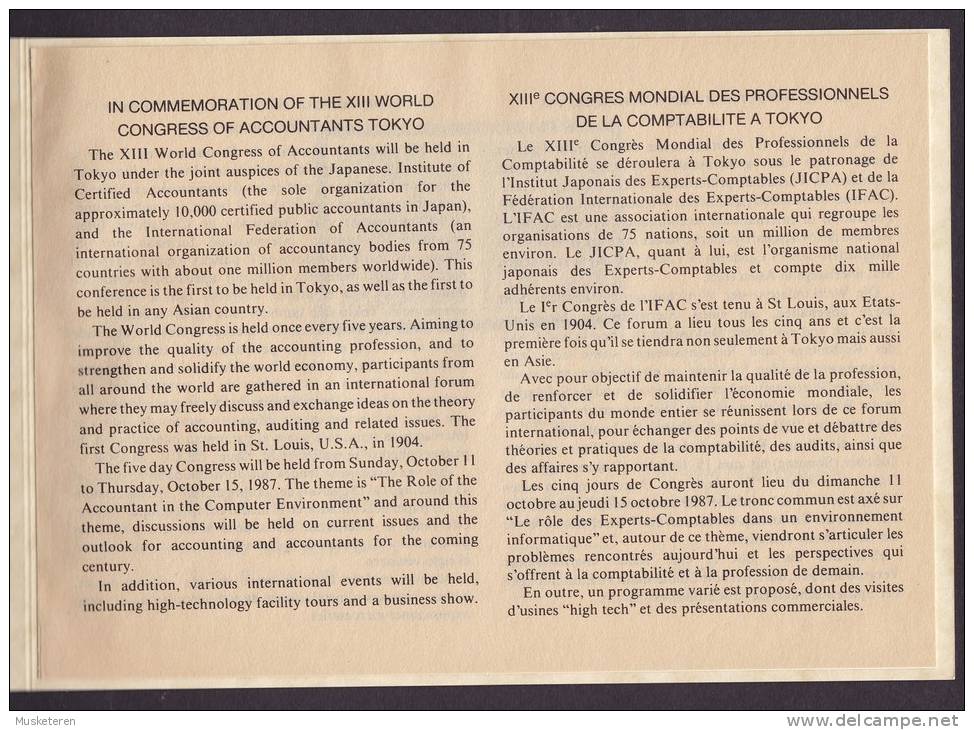 Japan XII World Congress Of Accountants In Tokyo Pack Including Cover (6 Scans) - Lettres & Documents