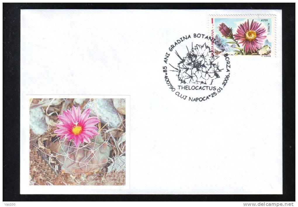 CACTUS FROM BOTANICAL GARDEN CLUJ NAPOCA, 2006, SPECIAL COVER, OBLITERATION CONCORDANTE, ROMANIA - Cactus