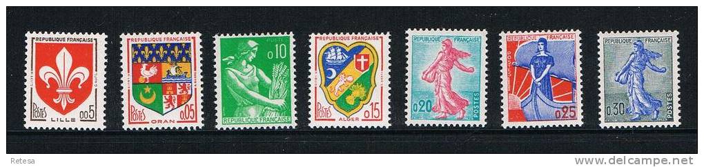 FRANKRIJK  NIEUWE TYPES VAN ZEGELS  1957/59  -  1960/61 ** - Neufs