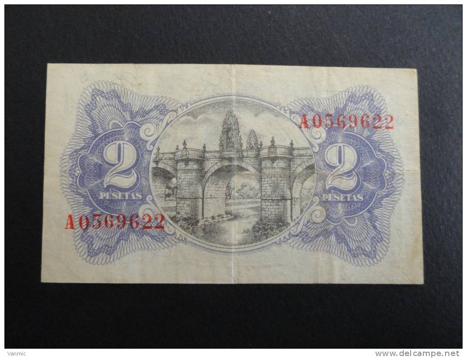 1938 - Billet 2 Pesetas - Espagne - Espana - A 0569622 - [ 5] Department Of Finance Issues