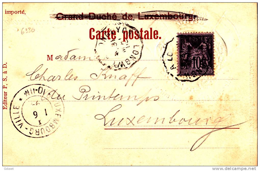 6336# SOUVENIR DE LUXEMBOURG MIR WELLE BLEIWEN WAT MIR SEN 1899 BLASON ET DRAPEAUX EN RELIEF PAPETERIE FAYOT - Autres & Non Classés