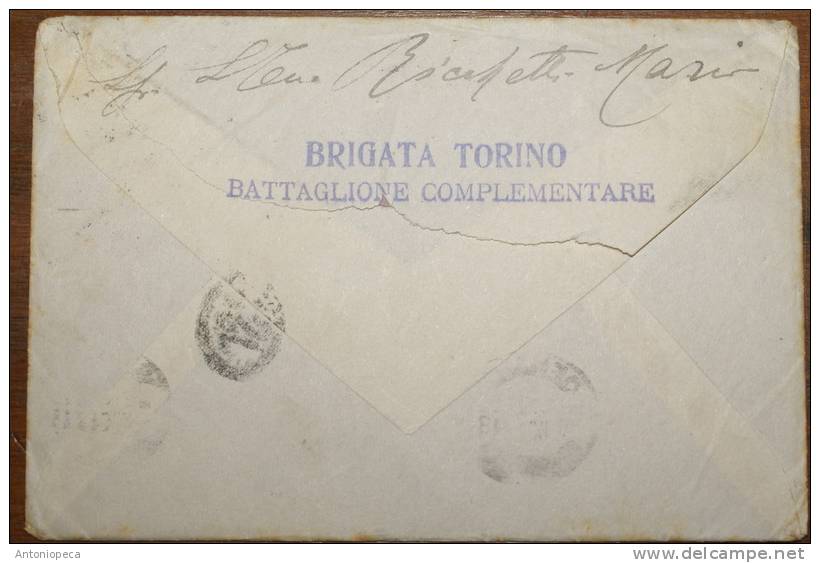 ITALIA 1915 - LETTERA AFFRANCATA COL 20 CENTESIMI DEL 1916 - Storia Postale