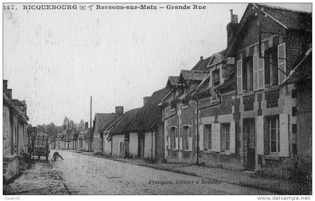 60 RICQUEBOURG - RESSONS SUR MATZ - Grande Rue - Ressons Sur Matz