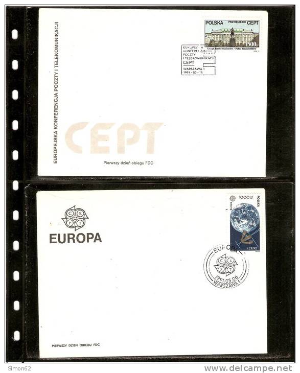 POLOGNE FDC Europa Et -cept - 1991