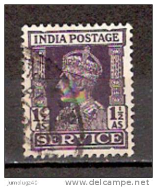 Timbre Inde Anglaise Service Y&T N°111 Obl. Georges VI. 1 1/2 Annas. - 1936-47 Koning George VI