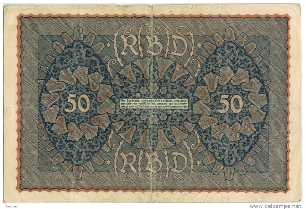 Billete 50 Mark Alemania Reich 1910, - 50 Mark