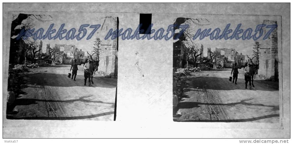 $3C10- WWI - La Strada Che Porta A Selz Novembre 1916 (Cave Di Selz - Ronchi Dei Legionari Gorizia)) - Diapositiva Su Vetro