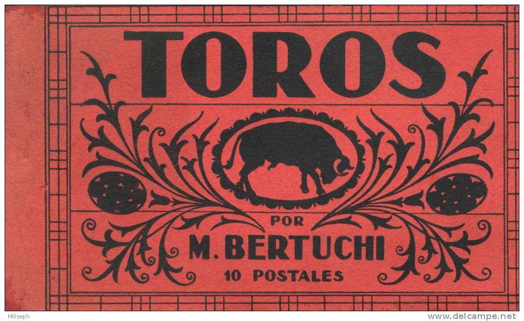 Pochette De 10 Cartes Postales - Carnet  N° 1 - TORROS - Por M. BERTUCHI - Espana - Reproductions De Peintures   (2079) - Corrida