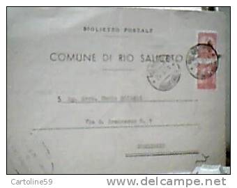 2 DEL 10 L DEMOCRATICA  Rosso  PIEGO  COMUNE RIO SALICCETO  FIRMA  SINDACO 1951 BIGLIETTO POSTALE DR8124 - 1946-60: Storia Postale