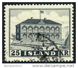 Iceland #273 Used 25k Parliament From 1952 - Used Stamps