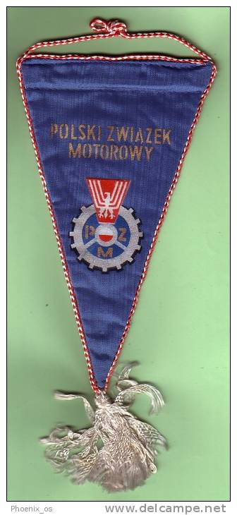 POLAND - Flag, Racing - Motorsport, Motorbike, Polish Association Of Motorsport , Year Cca 1970 - Uniformes Recordatorios & Misc