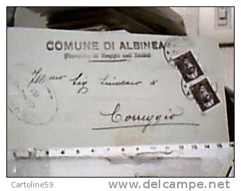 PIEGO DAL COMUNE DI ALBINEA X  CORREGGIO LUOGOTENENZA, STORIA POSTALE COPPIOLA 50 CENT SENZA FASCI 22 11 1945 DR8136 - Storia Postale