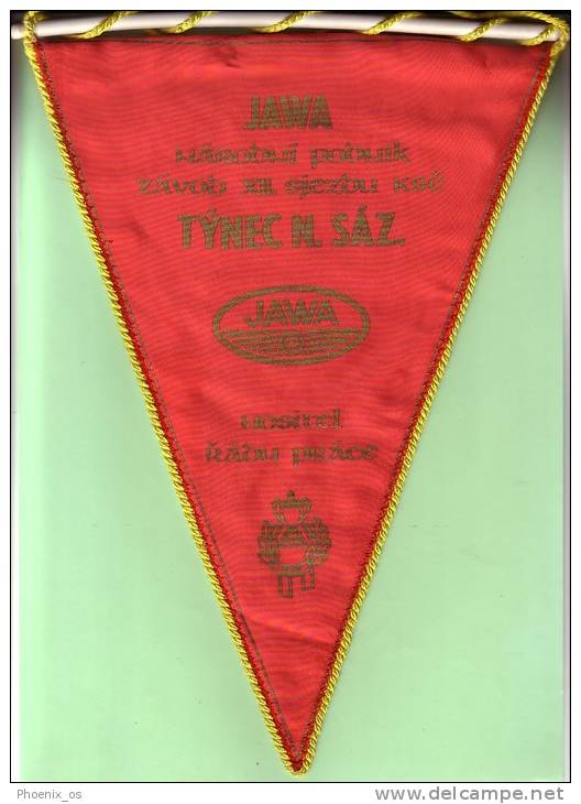 CZECH REPUBLIC - Flag, Racing - Motorsport, Motorbike, Jawa Motors, Year Cca 1970 - Uniformes Recordatorios & Misc