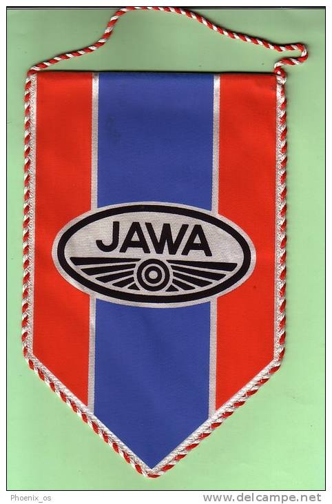 CZECH REPUBLIC - Flag, Racing - Motorsport, Motorbike, Jawa Motors, Year Cca 1970 - Bekleidung, Souvenirs Und Sonstige