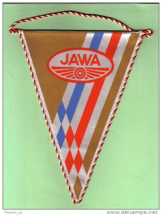 CZECH REPUBLIC - Flag, Racing - Motorsport, Motorbike, Jawa Motors, Year Cca 1970 - Habillement, Souvenirs & Autres