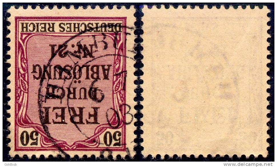 1903 SPÄTVERWENDUNG Des Preußen-K2 HAMBURG Auf Dienstmarke - Sonstige & Ohne Zuordnung