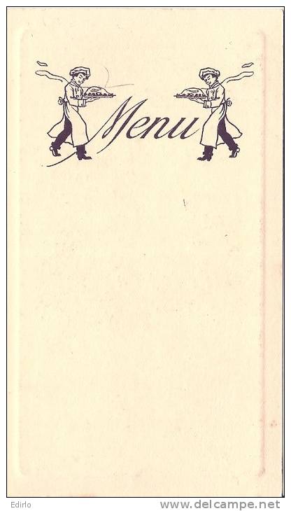 MENU Au Dos - Litho Van DYCK - Charles Premier - Excellent état - Menus