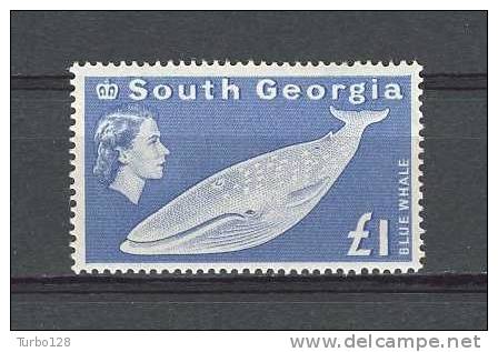 GEORGIE DU SUD  1963  N° 165 ** Neuf Ier Choix. LUXE.  Cote 165 &euro; (Faune. Baleine, Whale.  Marine Fauna) - Georgias Del Sur (Islas)