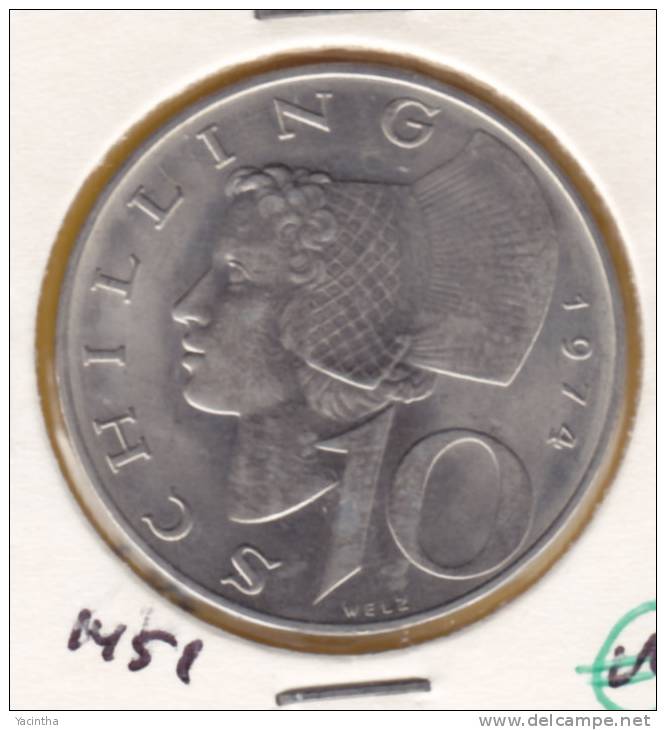 @Y@    Oostenrijk  10 Shilling  1974       (1451) - Autriche